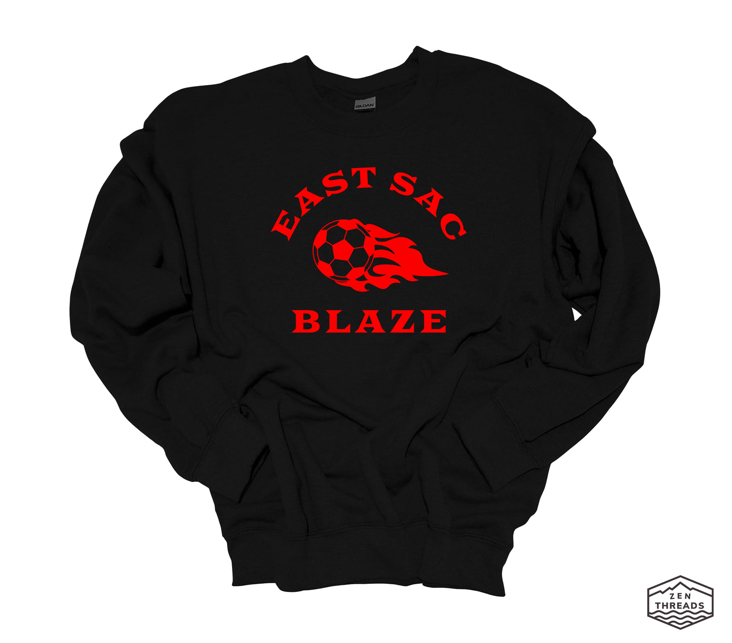East Sac Blaze Crewneck Sweatshirt Adult & Youth