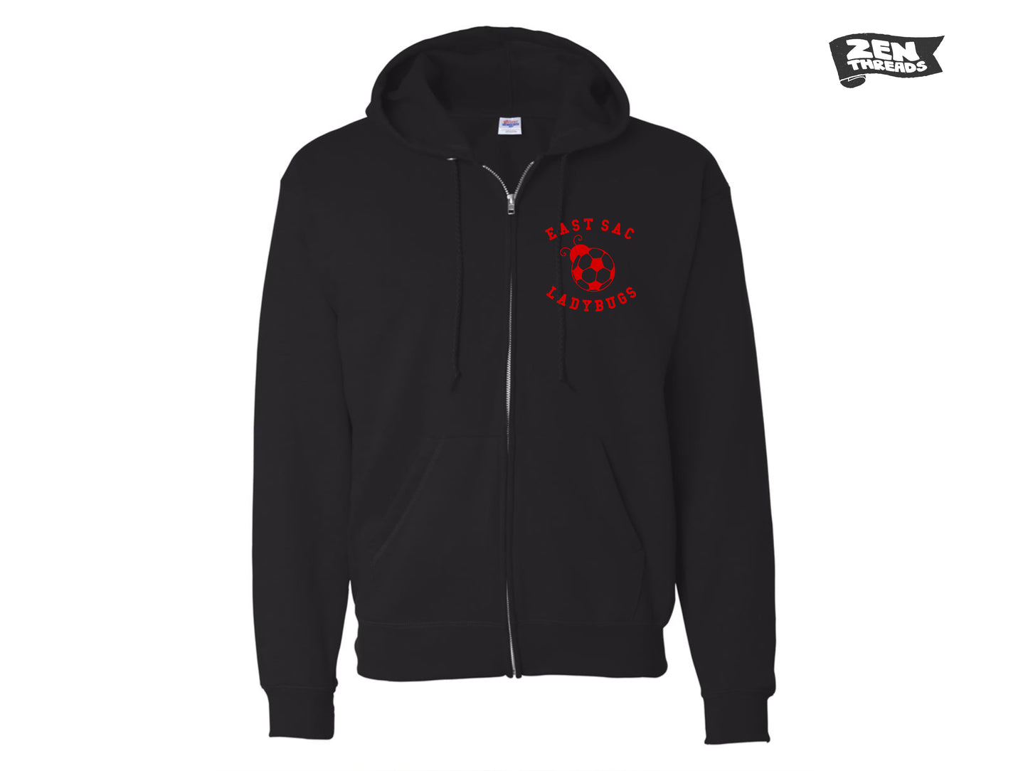 Pre-Order East Sac Ladybugs Adult & Youth Zipper Hooded Sweatshirt