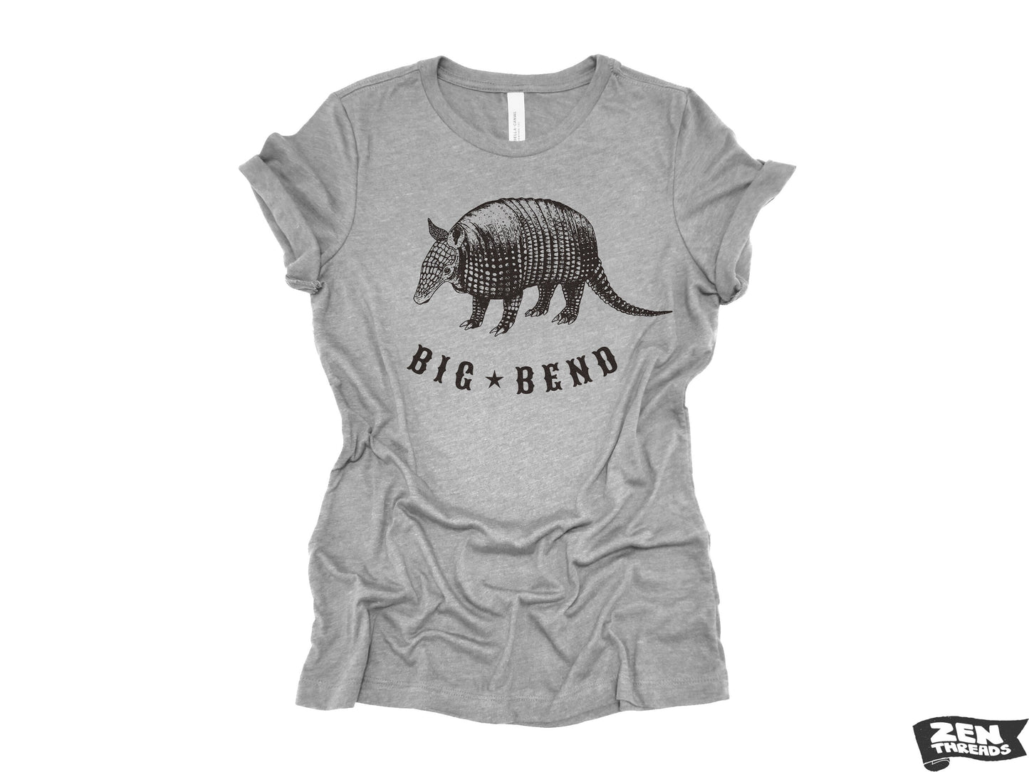 BIG BEND Womens Boyfriend Tee National Park relaxed T-shirt Zen Threads Bella Canvas Texas desert hiking camping nature armadillo dillo gift