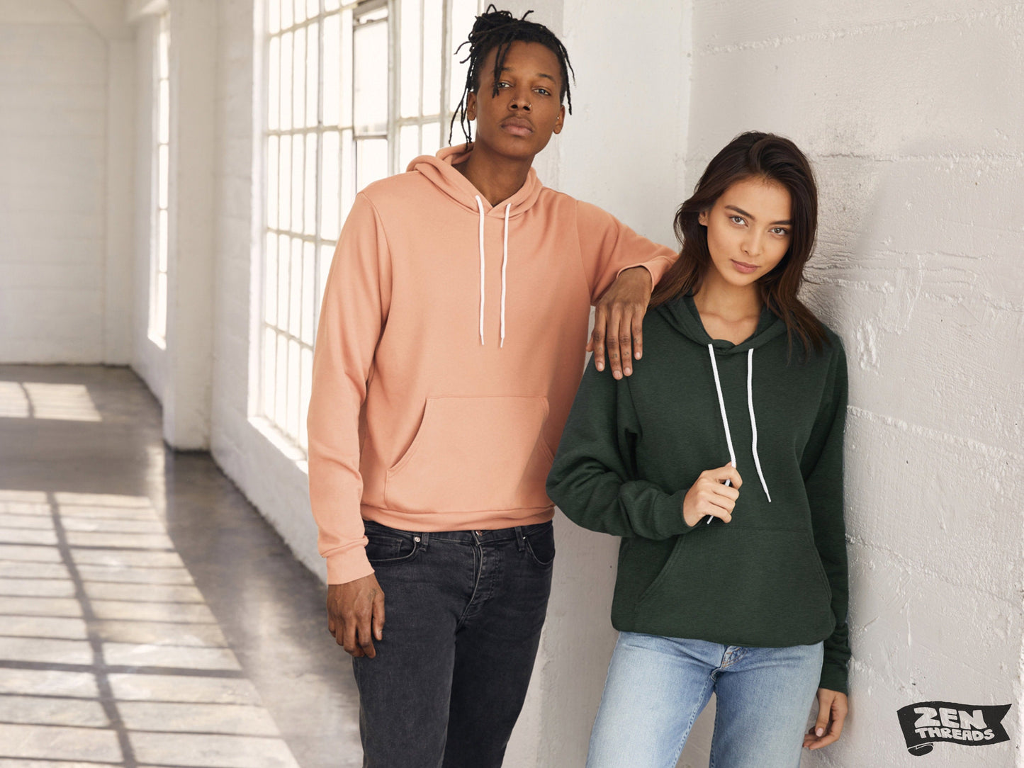 Unisex Hoody Soft Fleece Sweatshirt Bella Canvas 3719 models
