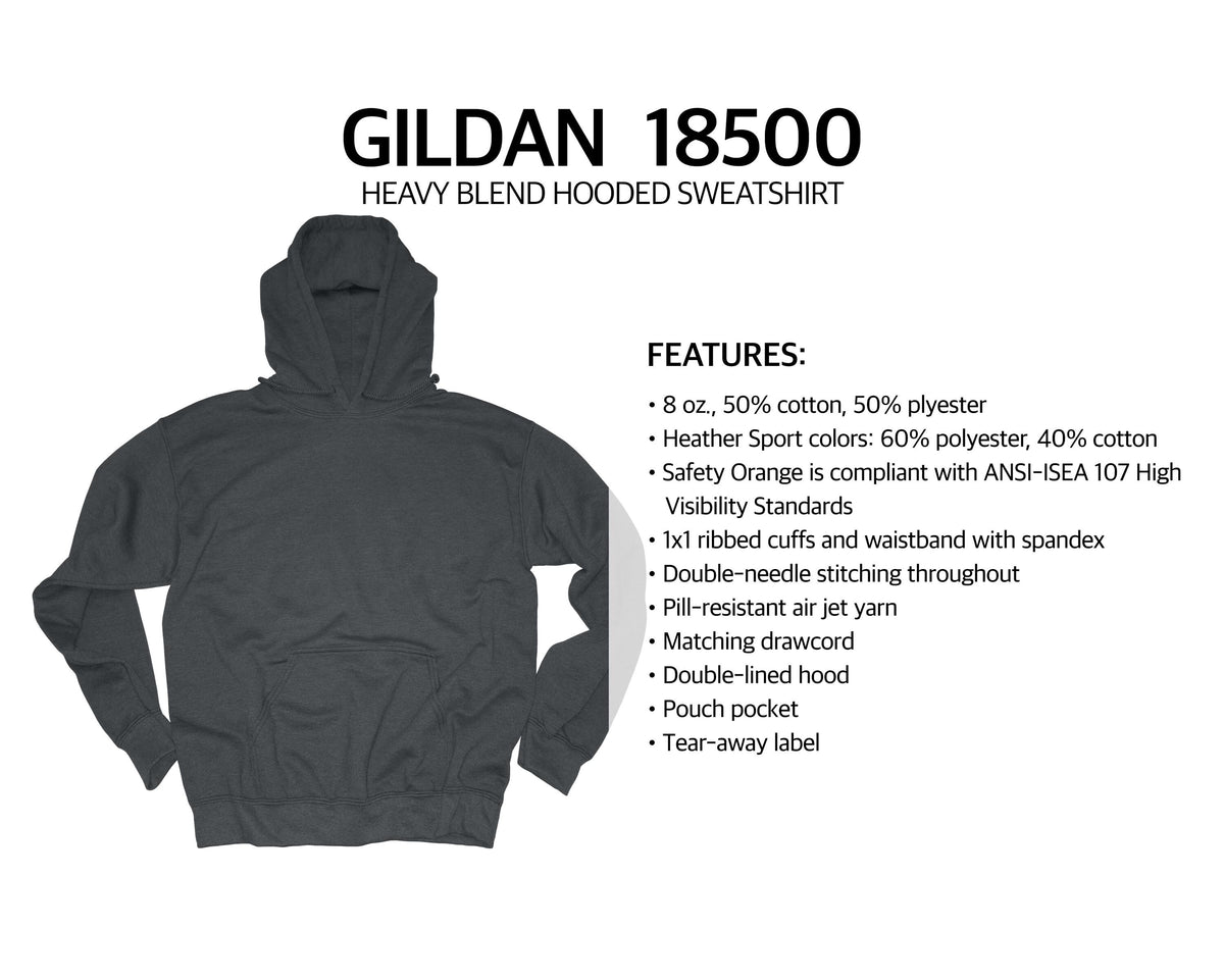 Custom Printed Hoodie: Gildan Unisex Heavyweight Graphic Sweatshirt