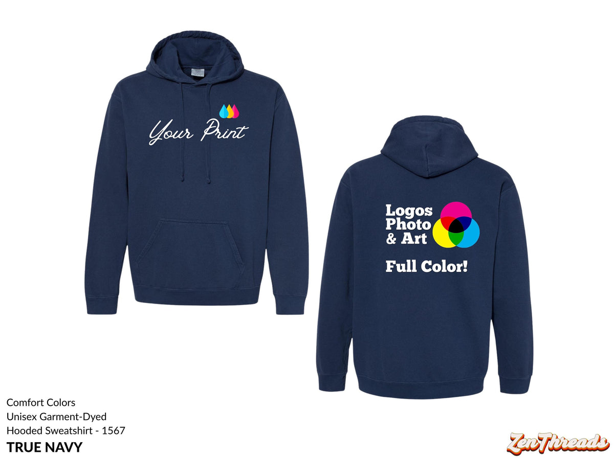 Custom Comfort Colors Pullover Unisex Hoodie: Personalized Photo Art sweatshirt Style 1567