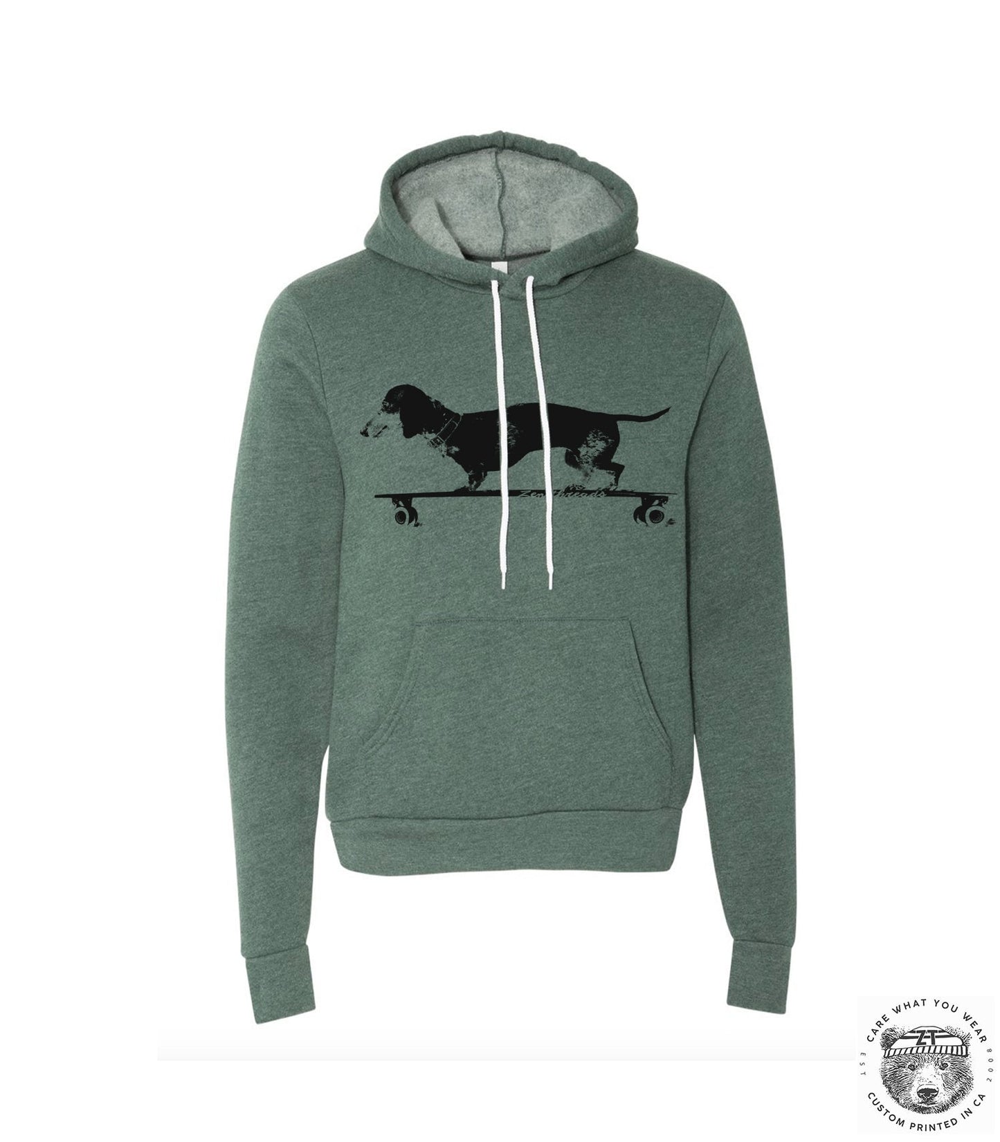 Unisex Longboard DACHSHUND Doxie Weiner Dog Fleece Pullover Hoody Sweatshirt (+ Color Options)