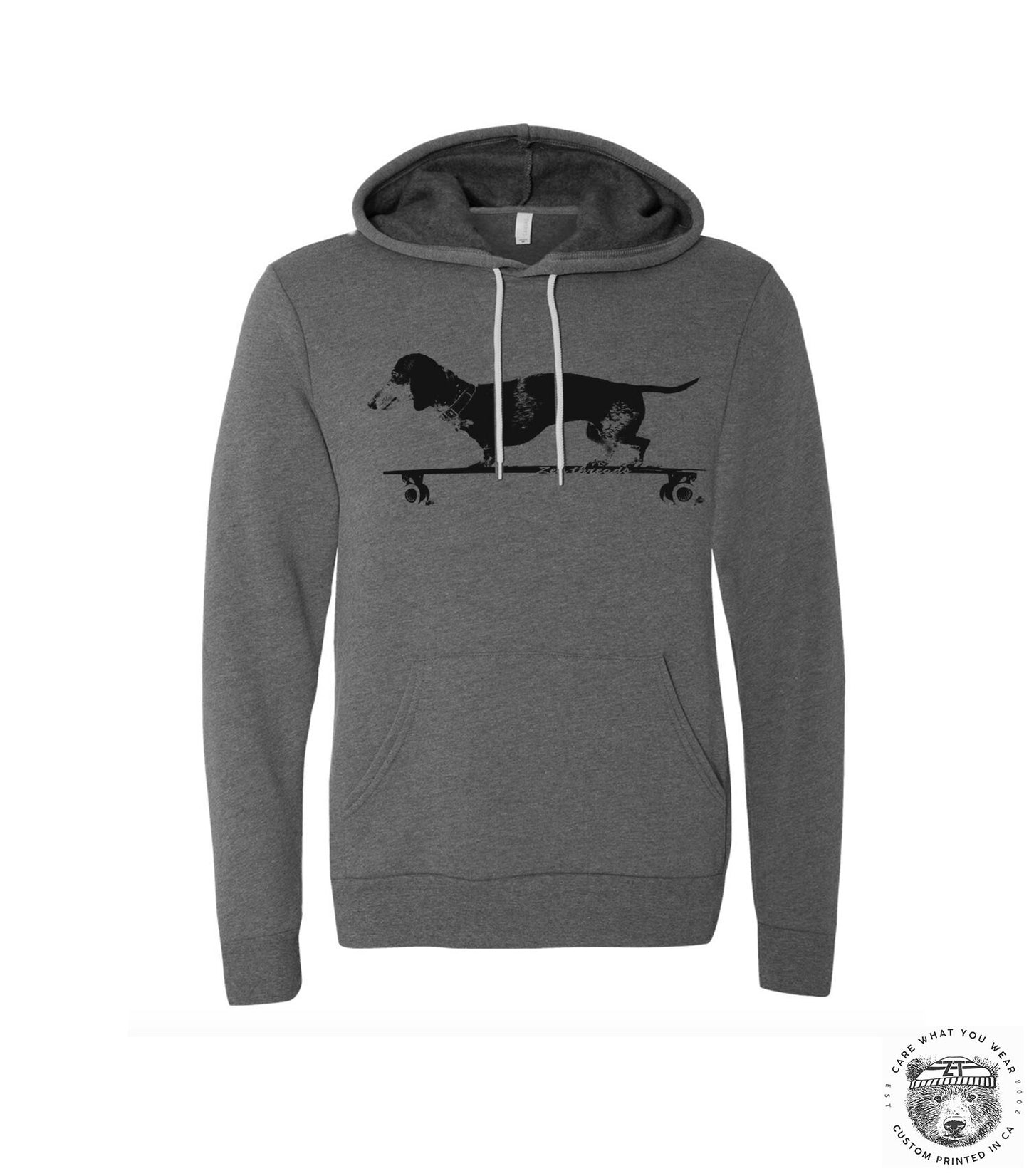 Unisex Longboard DACHSHUND Doxie Weiner Dog Fleece Pullover Hoody Sweatshirt (+ Color Options)