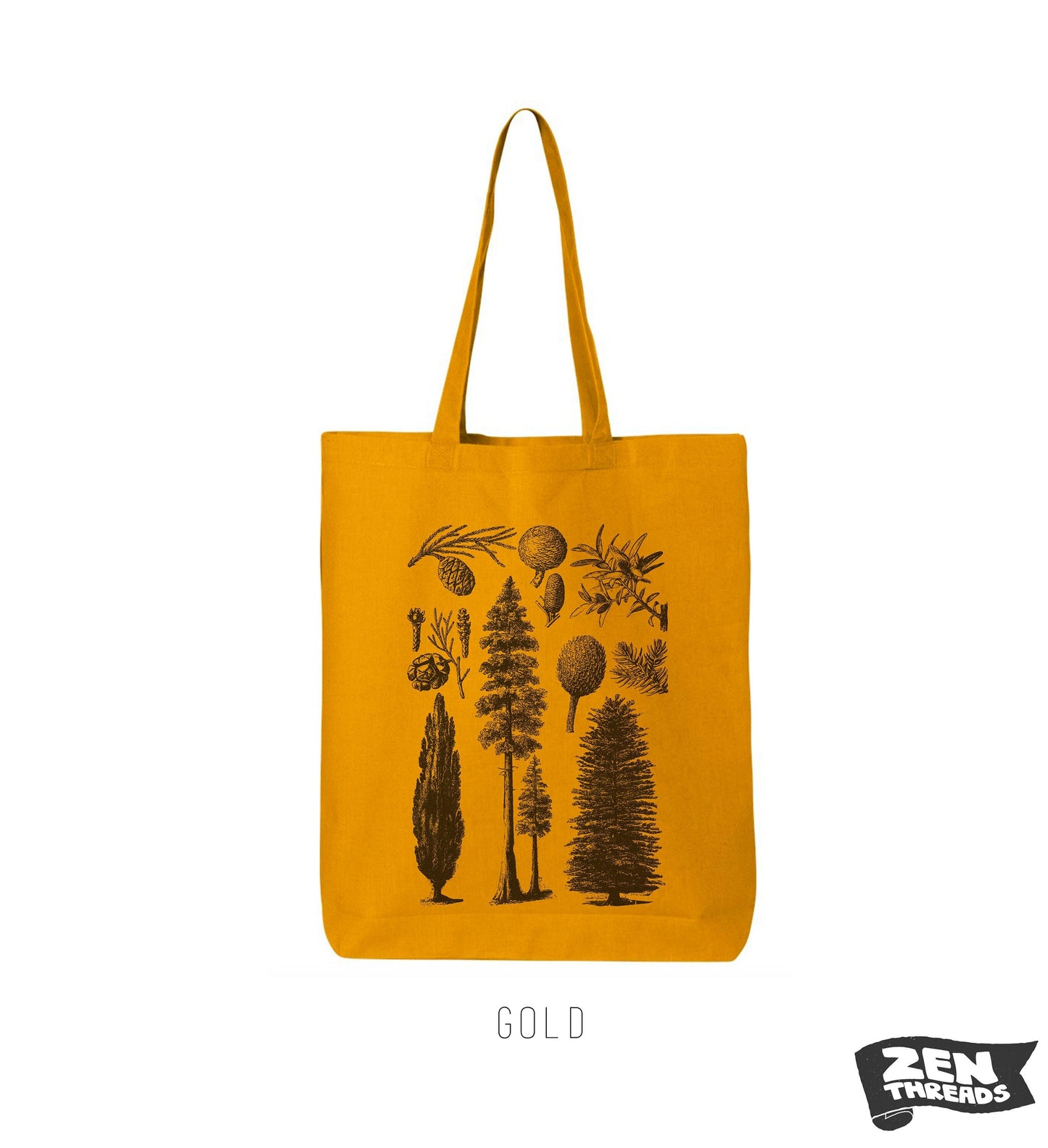 Pines and Trees Collection Eco-Friendly Market Tote Bag printed (Ships FREE!)