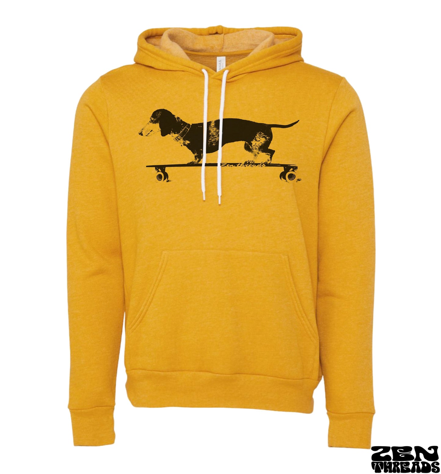 Unisex Longboard DACHSHUND Doxie Weiner Dog Fleece Pullover Hoody Sweatshirt (+ Color Options)
