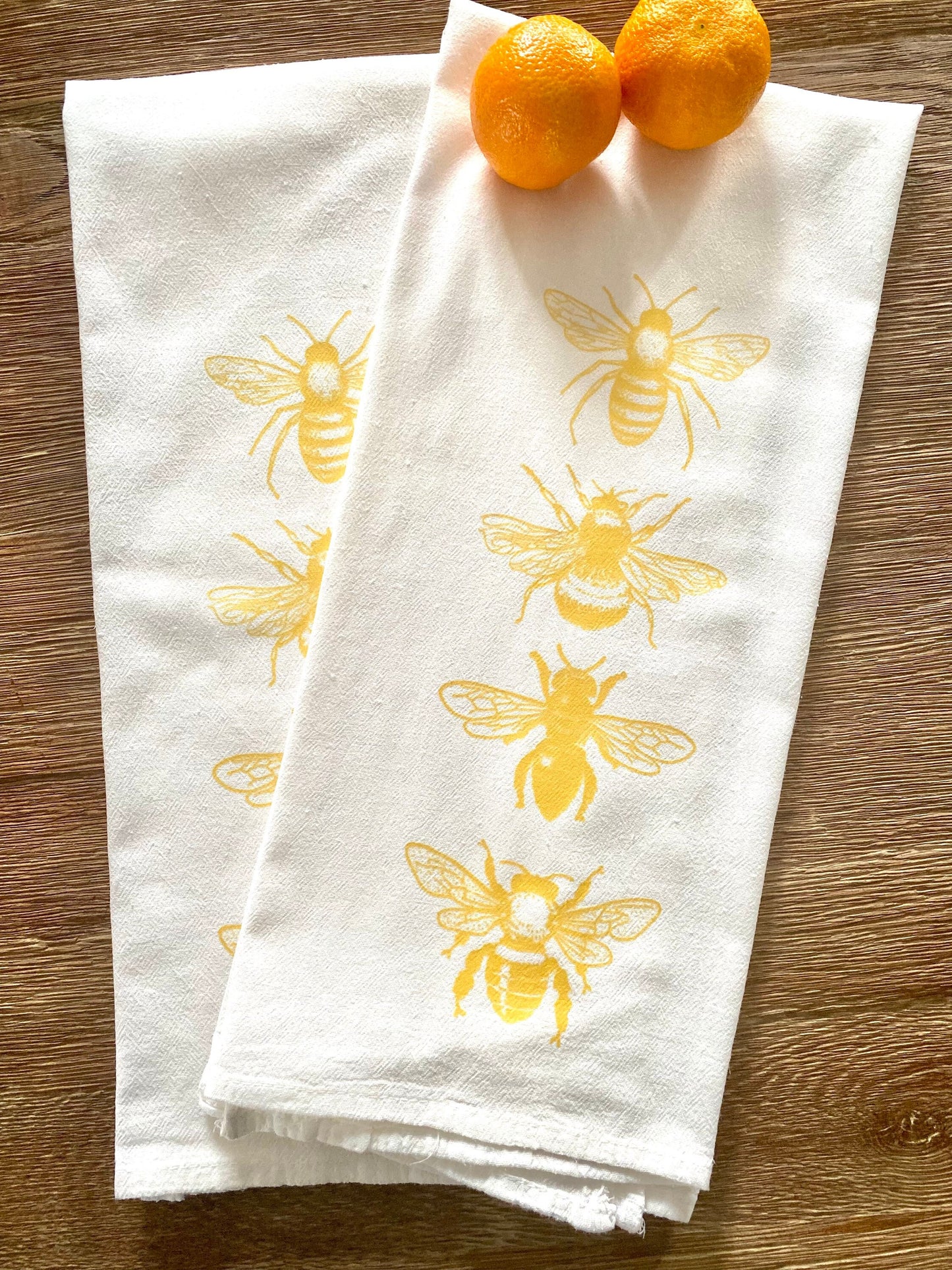 Large Flour Sack Towel BEES Stack Bar Kitchen Gift Organic Natural Cotton tea towel gift