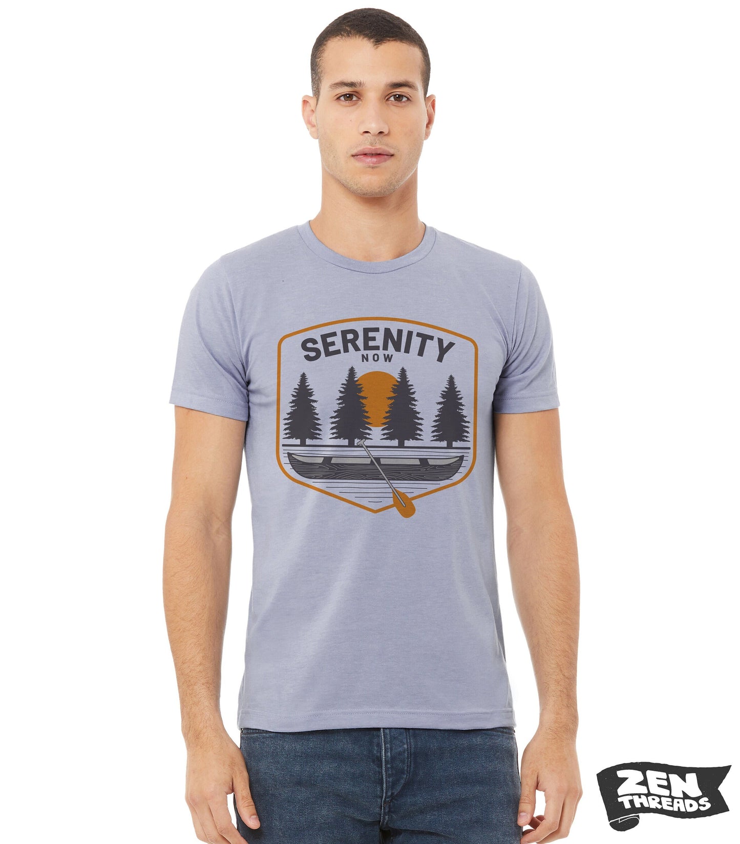 SERENITY NOW Unisex Bella Canvas mens women's t shirt printed custom tee Zen Threads inspiration new mom dad shirt funny quote nature lover