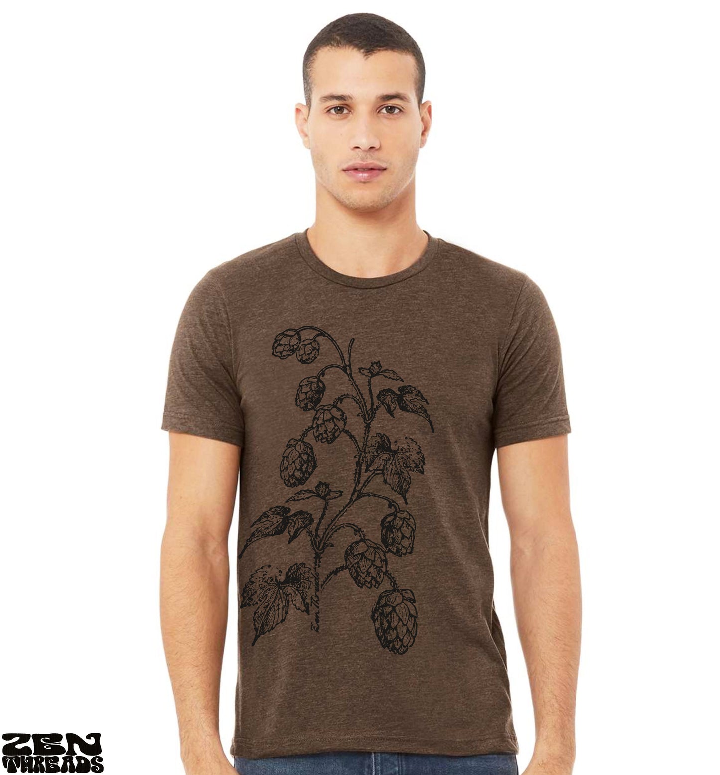 HOPS Brewing Unisex Bella Canvas mens women's t shirt custom color printed tee brewery beer lover craft vine brew festival wear tap house