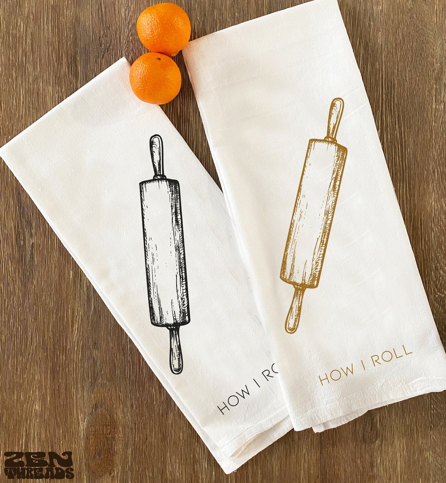 How I Roll Flour Sack Kitchen Towels 28x33 Flour Sack Bar Natural Cotton tea towel gift funny tea towel