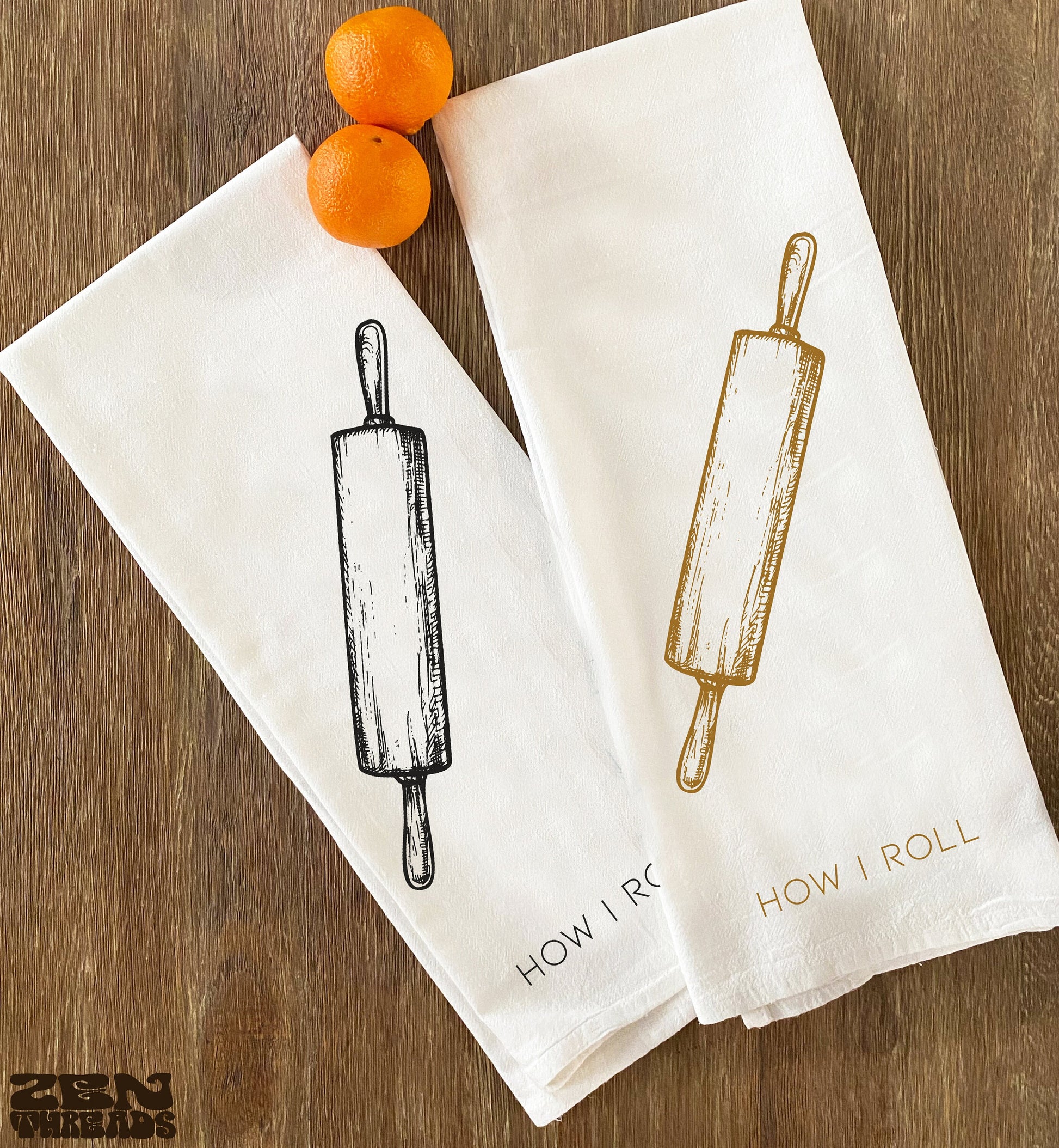How I Roll Flour Sack Kitchen Towels 28x33 Flour Sack Bar Natural Cotton tea towel gift funny tea towel