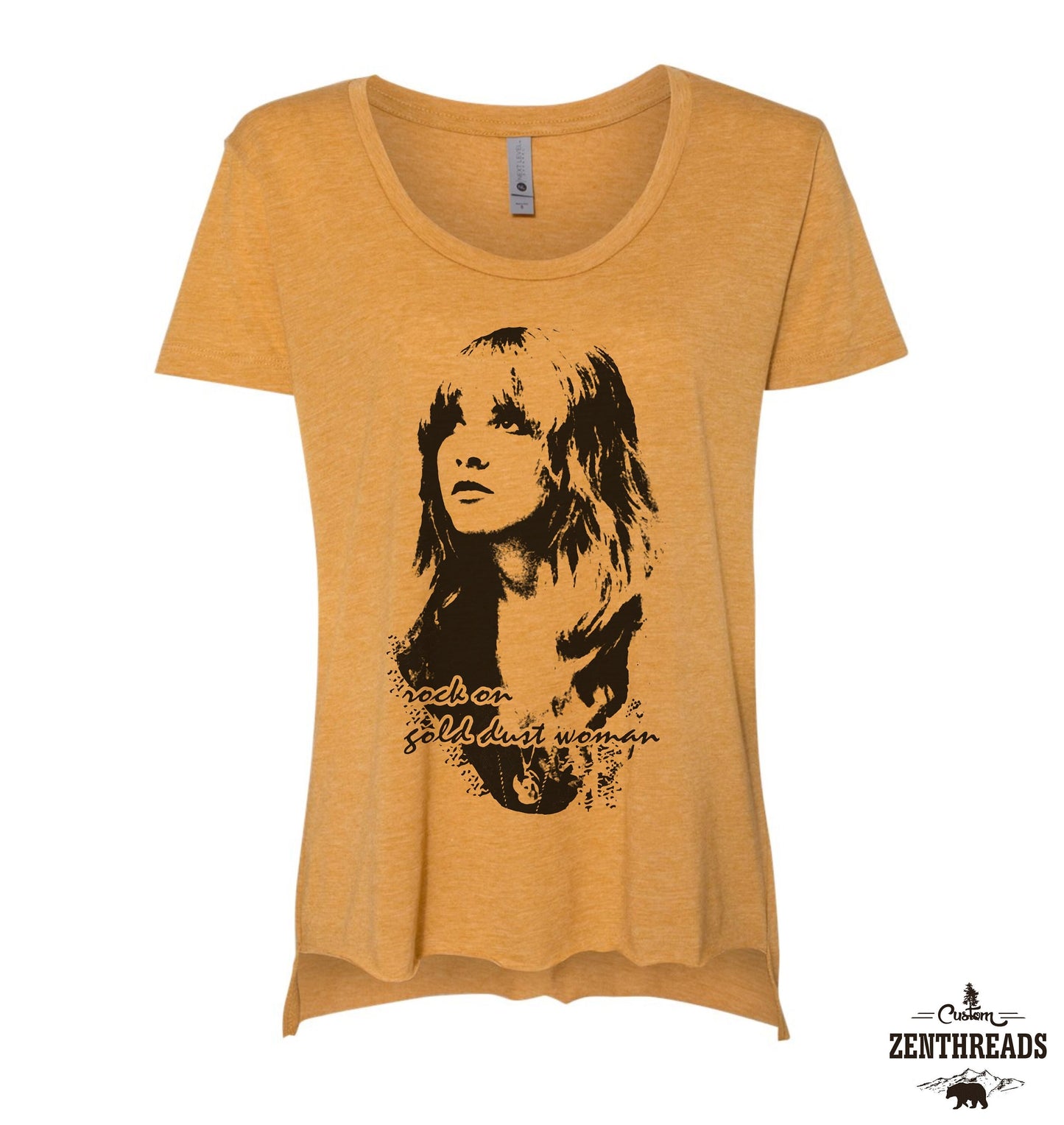 Gold Dust Woman Next Level Festival Scoop Neck Tee