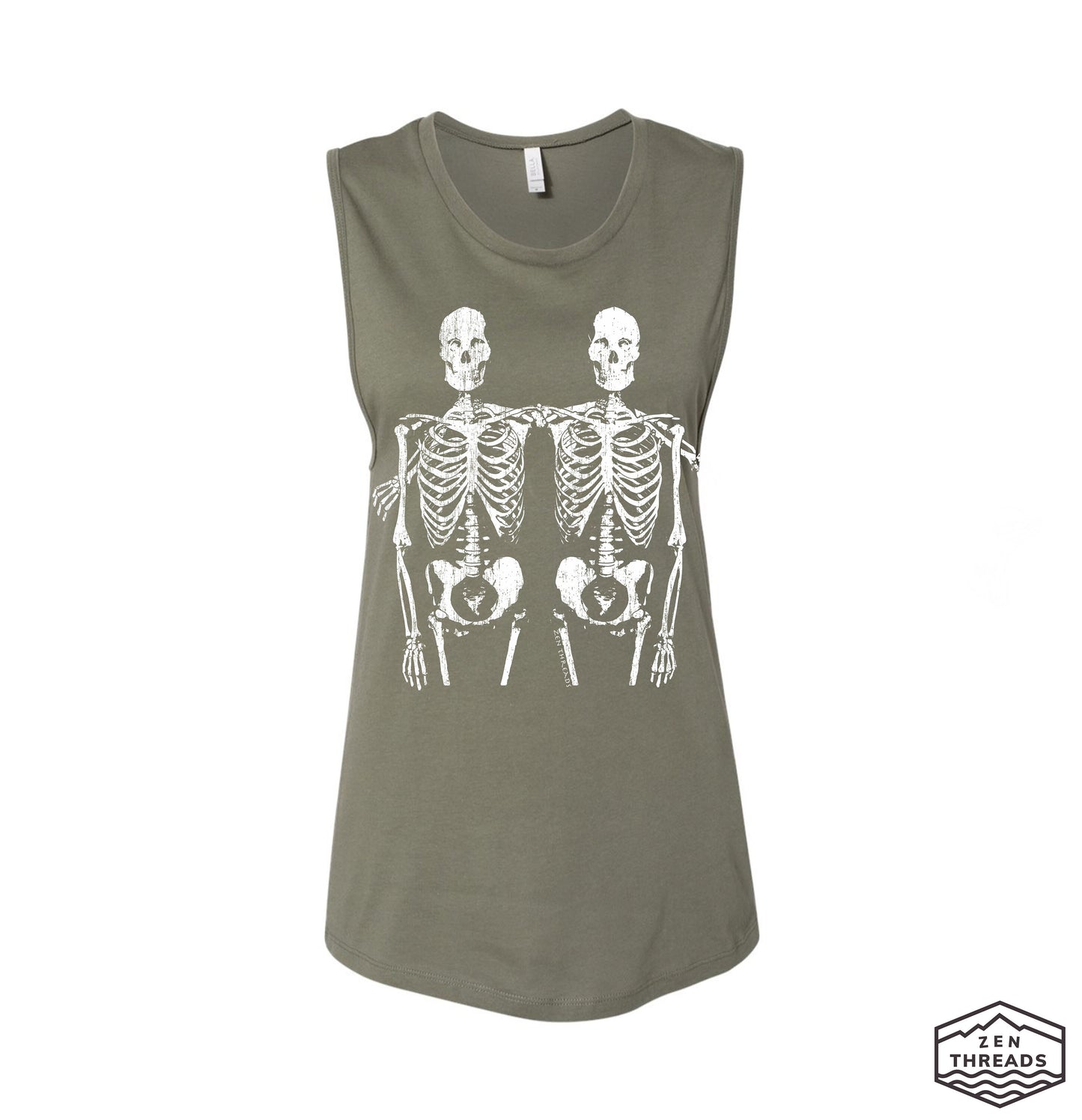 Womens SKELETON Friends Muscle Tank workout fitness tee best friends anatomy t-shirt bones anatomy nurse doctor friendship best halloween