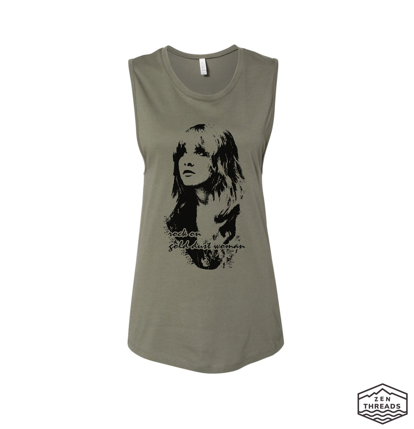 Gold Dust Woman Festival Muscle Tank workout fitness tee Bella Canvas Next Level tshirt stevie nicks fleetwood mac music gypsy music concert