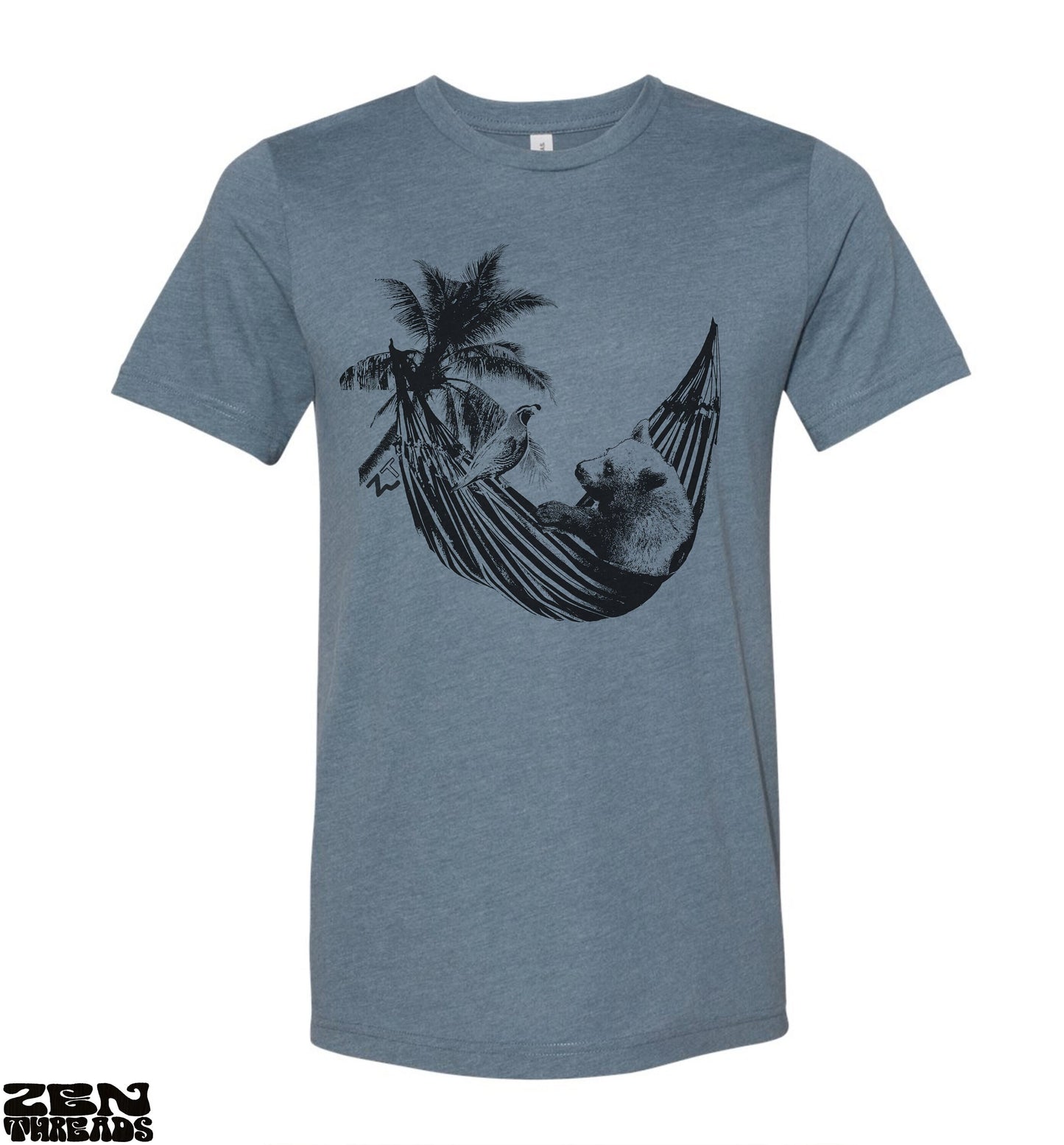 HAMMOCK BEAR Unisex Bella Canvas mens women's beach vacation vibes shirt custom color printed Zen Threads tee travel relaxation fathers day