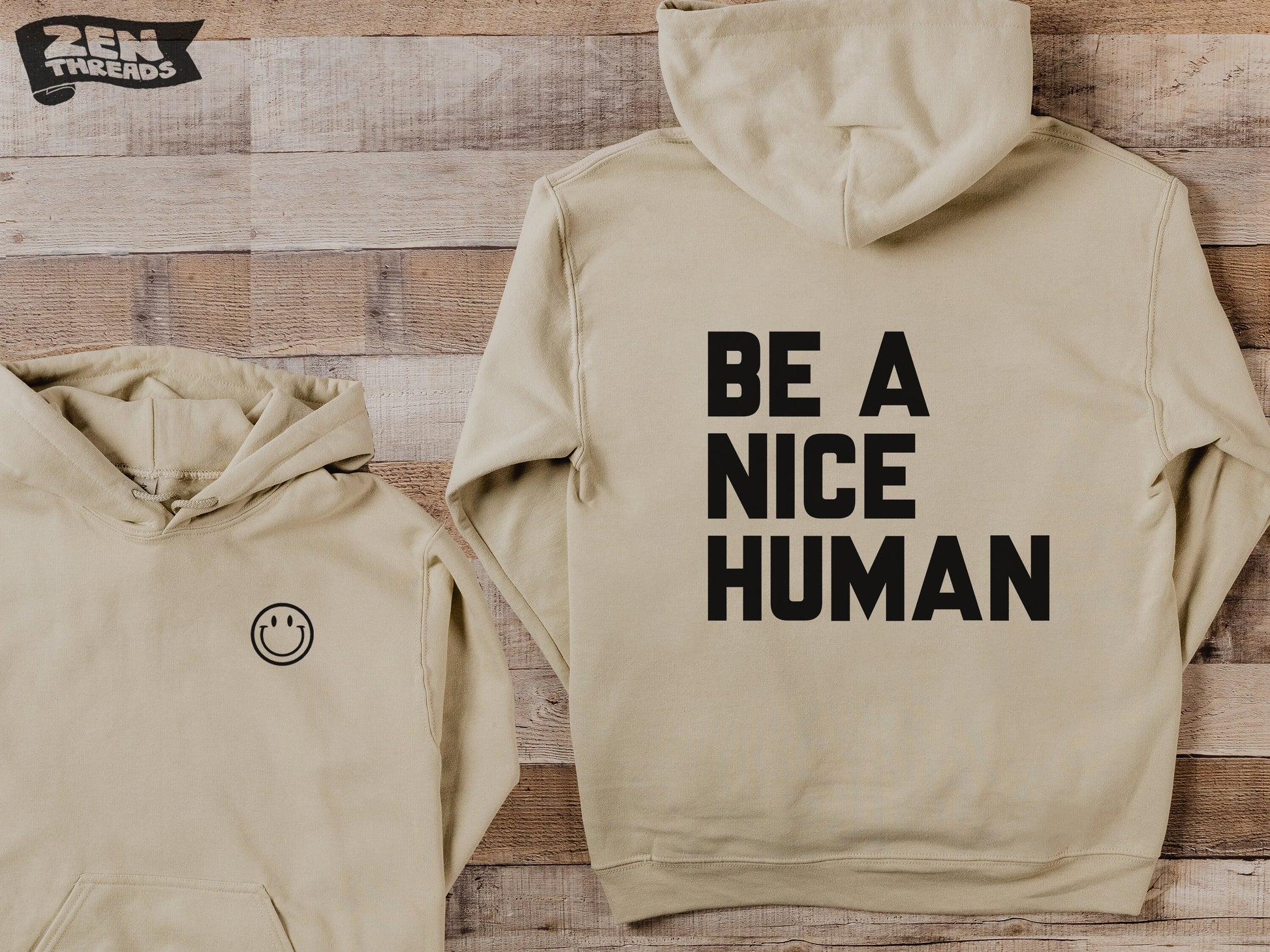 Be A Nice Human Unisex Classic Hoody heavy weight fleece pullover hooded drawstring mens women's youth all sizes colors kindness sweatshirt