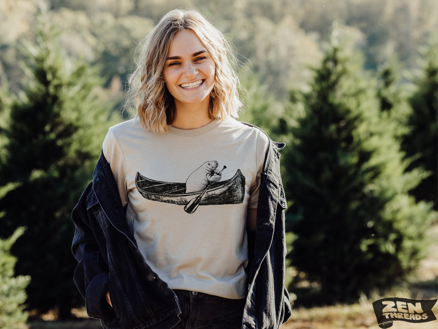 MANATEE in a Canoe Unisex T-Shirt Bella Canvas mens women's paddling kayak boating Florida sea cow marine life tee custom color printed