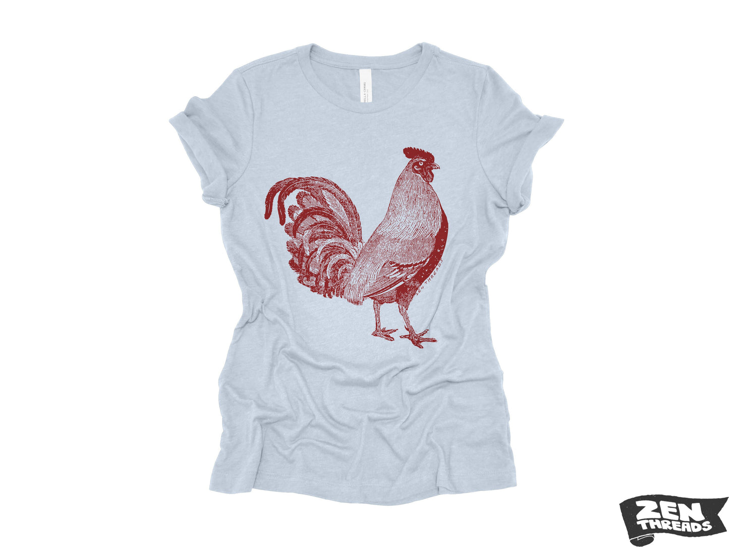 Womens ROOSTER Relaxed Fit T Shirt farm bird hen country tee (+ Colors Available) custom ladies boyfriend crew shirt farmer