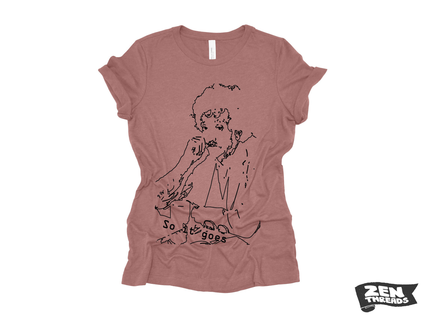Womens VONNEGUT... So it Goes. ladies relaxed eco printed t-shirt (+ Colors Available) custom shirt book lover author reading gift tee