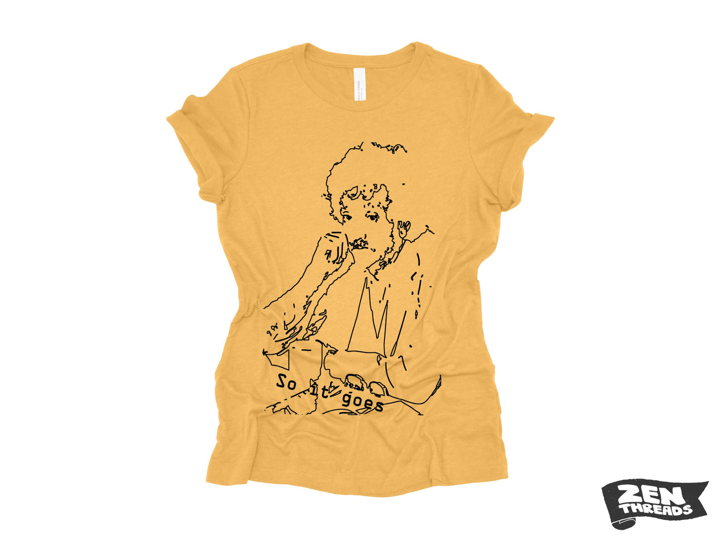 Womens VONNEGUT... So it Goes. ladies relaxed eco printed t-shirt (+ Colors Available) custom shirt book lover author reading gift tee