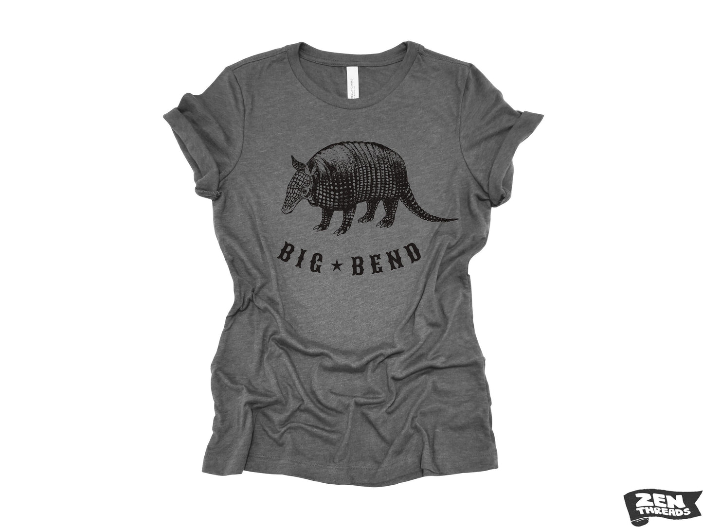 BIG BEND Womens Boyfriend Tee National Park relaxed T-shirt Zen Threads Bella Canvas Texas desert hiking camping nature armadillo dillo gift