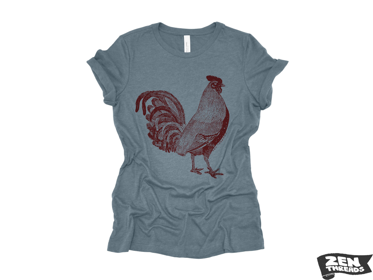 Womens ROOSTER Relaxed Fit T Shirt farm bird hen country tee (+ Colors Available) custom ladies boyfriend crew shirt farmer