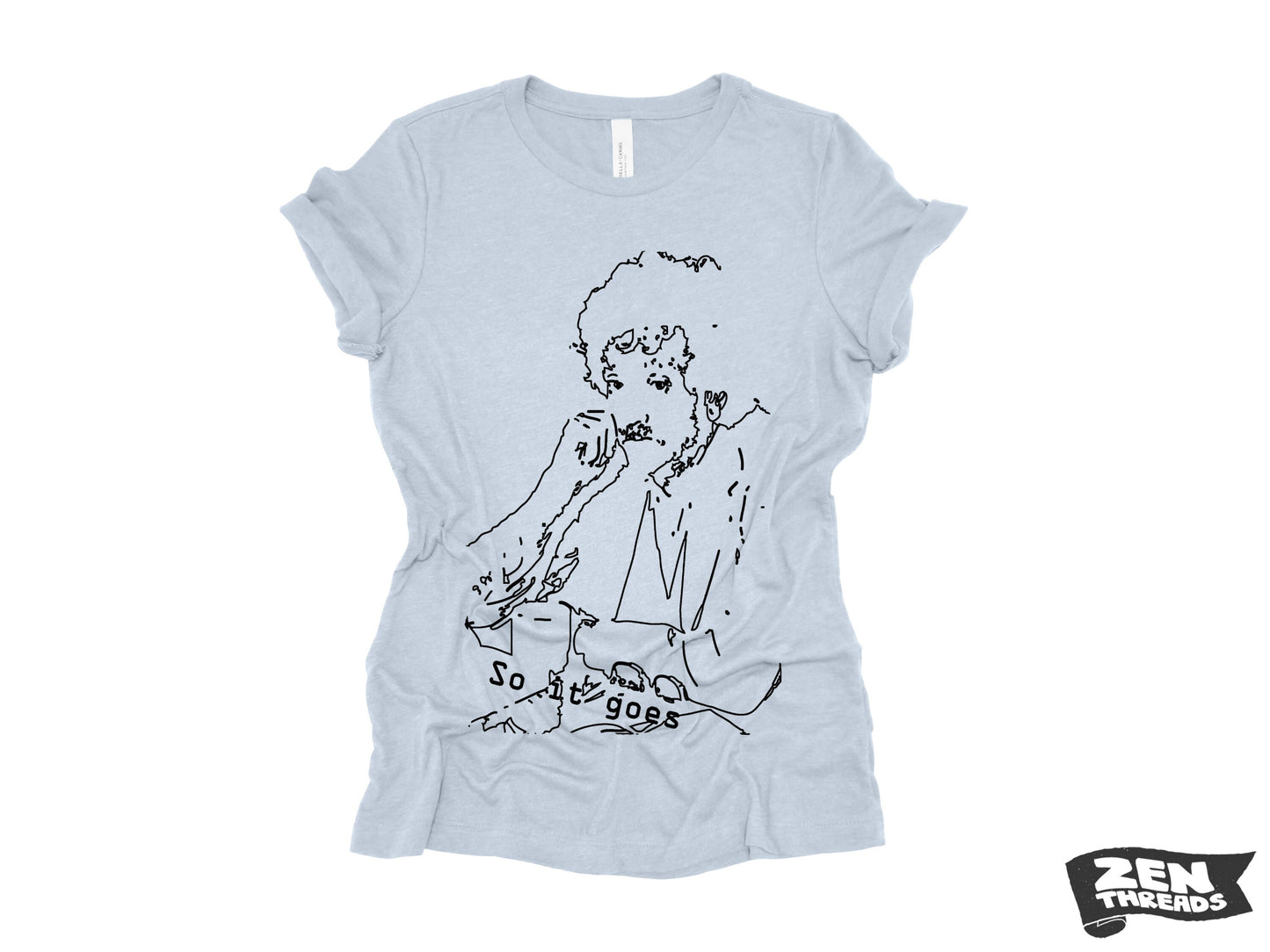 Womens VONNEGUT... So it Goes. ladies relaxed eco printed t-shirt (+ Colors Available) custom shirt book lover author reading gift tee