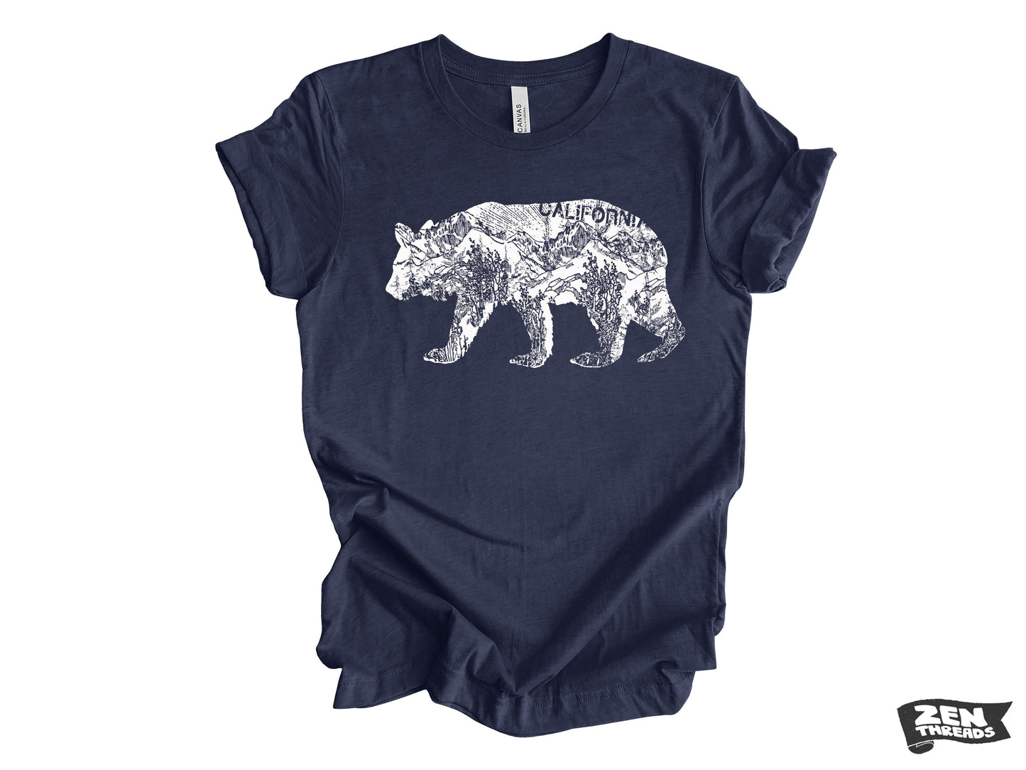 California BEAR Unisex T Shirt Bella canvas mens women's cal state pride west coast custom color printed tee