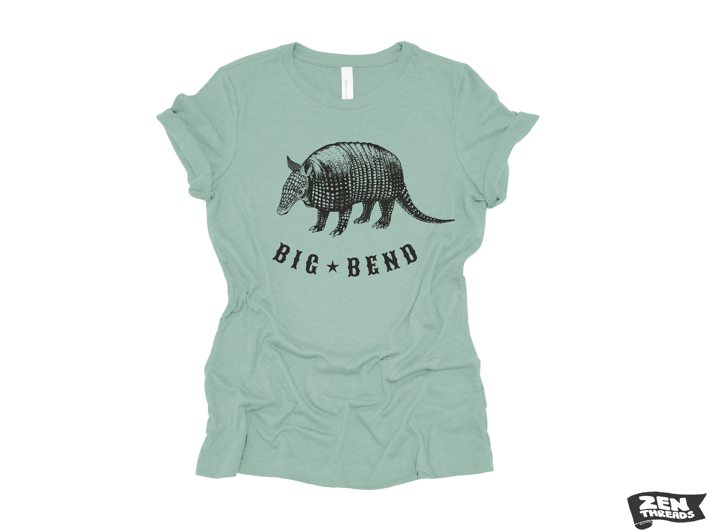 BIG BEND Womens Boyfriend Tee National Park relaxed T-shirt Zen Threads Bella Canvas Texas desert hiking camping nature armadillo dillo gift