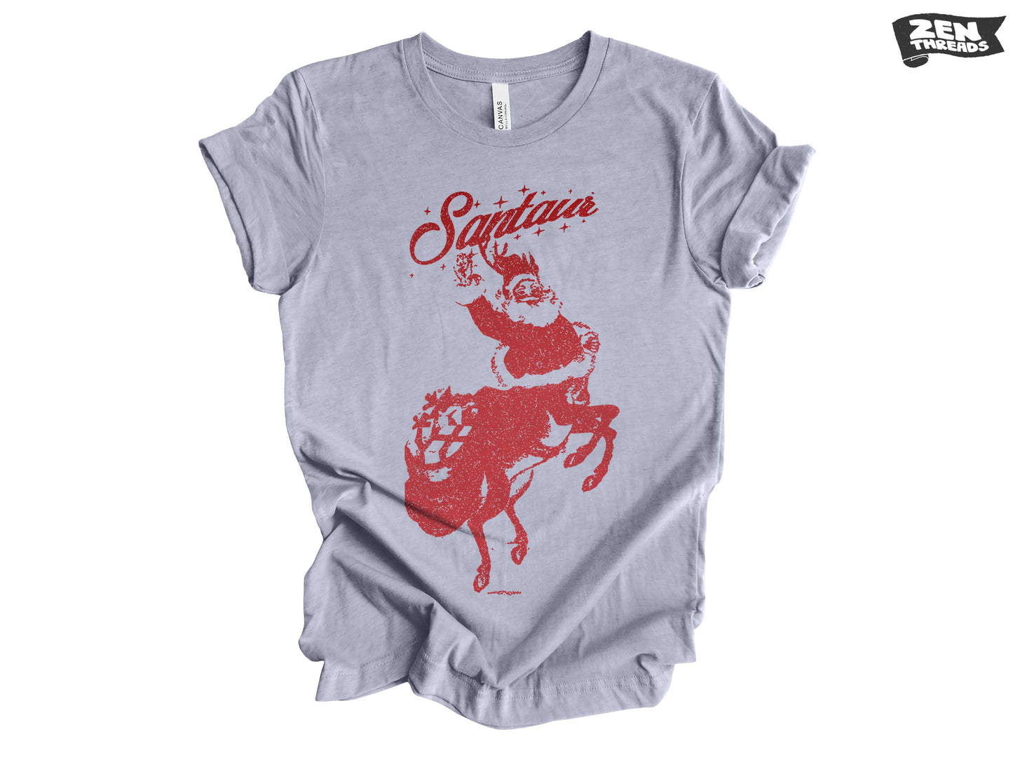 SANTAUR Santa Claus Centaur unisex mens women's t-shirt Color Options funny custom mythical creature holiday party attire Christmas graphic