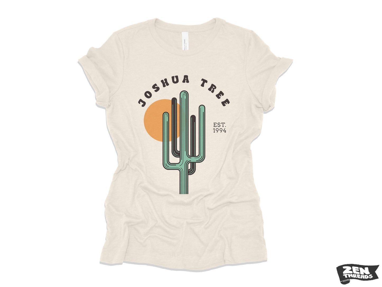 JOSHUA TREE Womens Boyfriend Tee National Park relaxed T-shirt Zen Threads Bella Canvas California desert hiking camping nature cactus gift