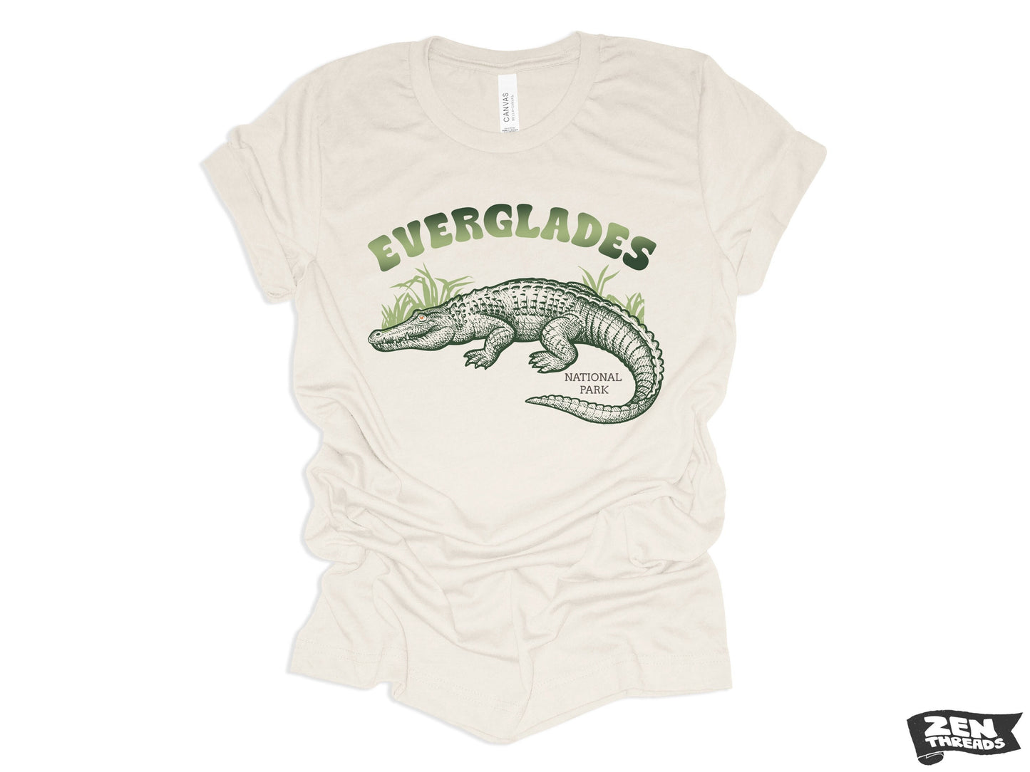 EVERGLADES National Park Unisex T-Shirt Bella Canvas mens women's Florida alligator crocodile nature wetlands gator tee custom color printed