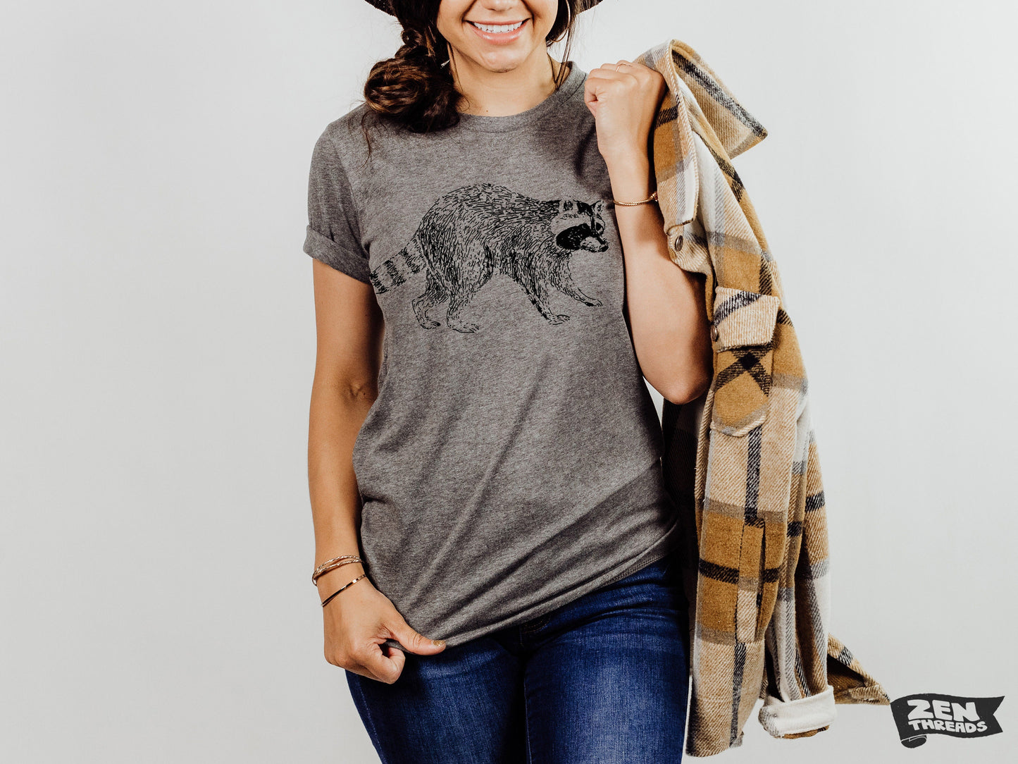 RACCOON Unisex T Shirt mens women's custom printed tee trash panda cute nocturnal wild animal trash panda wildlife bear illustration