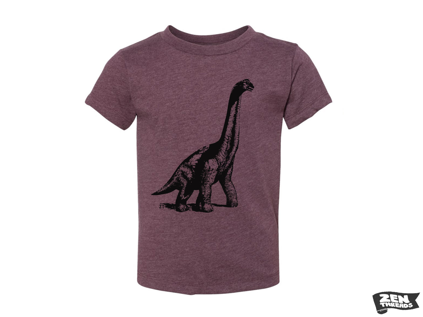 Kids DINOSAUR Premium vintage soft Tee T-Shirt Fine Jersey T-Shirt (+Colors) youth toddler zen threads brontosaurus jurassic archeology