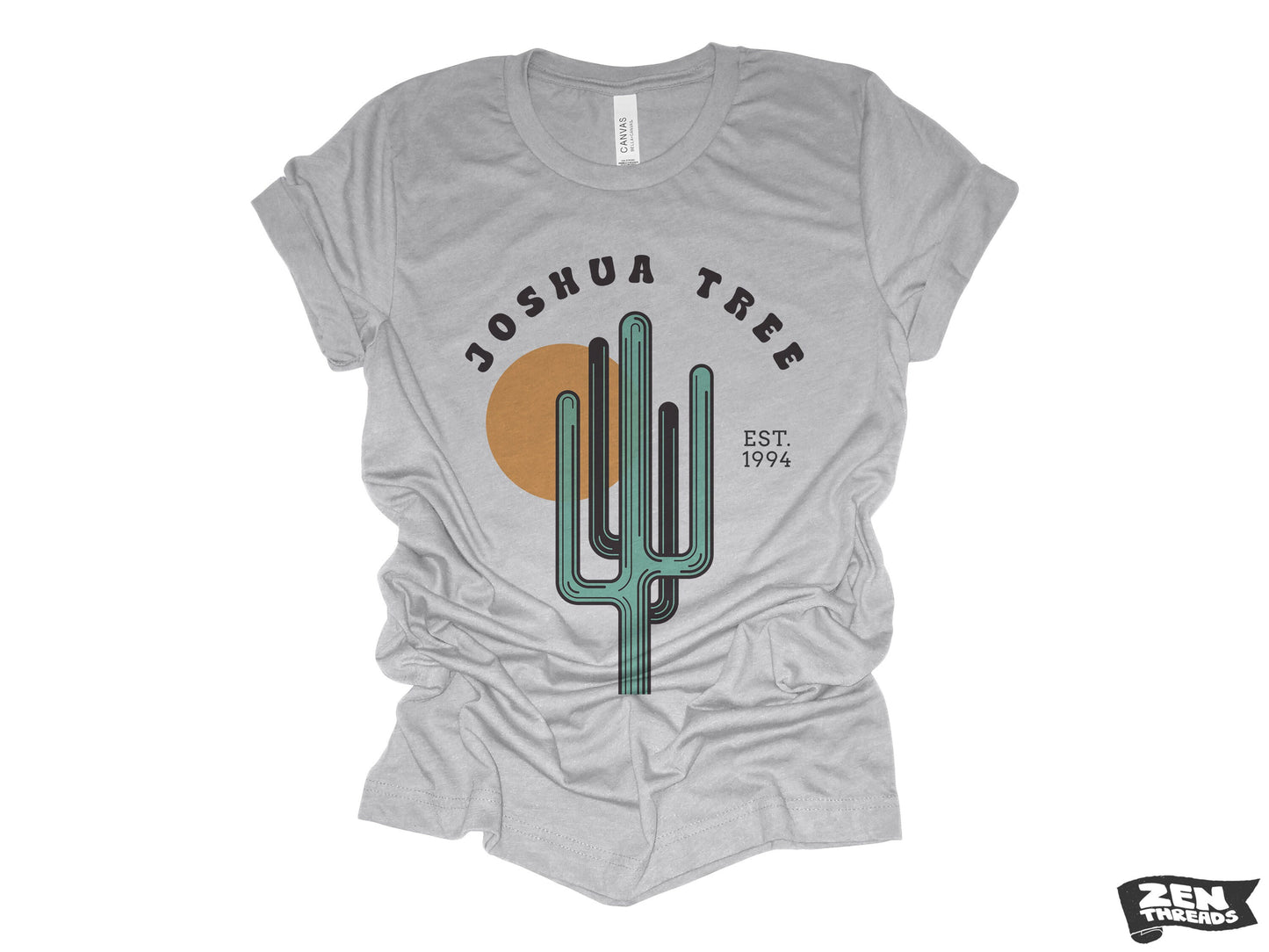 JOSHUA TREE Unisex mens women's Desert Cactus T Shirt National Park California custom color printed tee camping travel hiking