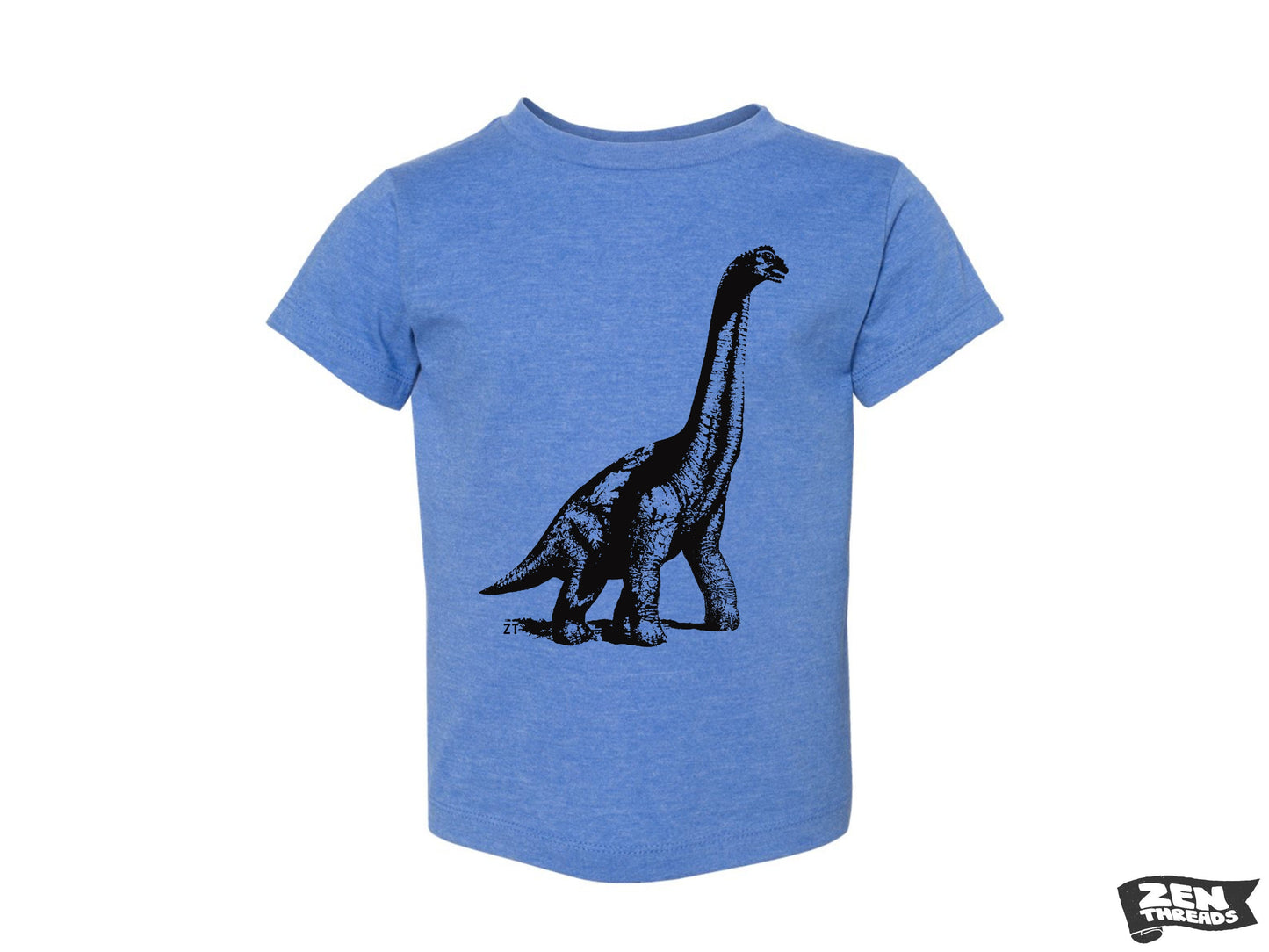 Kids DINOSAUR Premium vintage soft Tee T-Shirt Fine Jersey T-Shirt (+Colors) youth toddler zen threads brontosaurus jurassic archeology