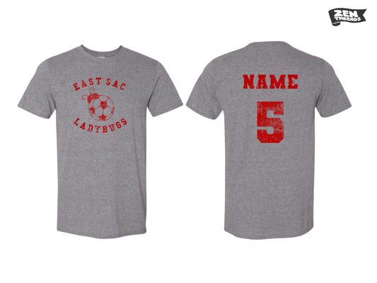 East Sac Ladybugs Softstyle Adult & Youth Tee - Graphite Heather