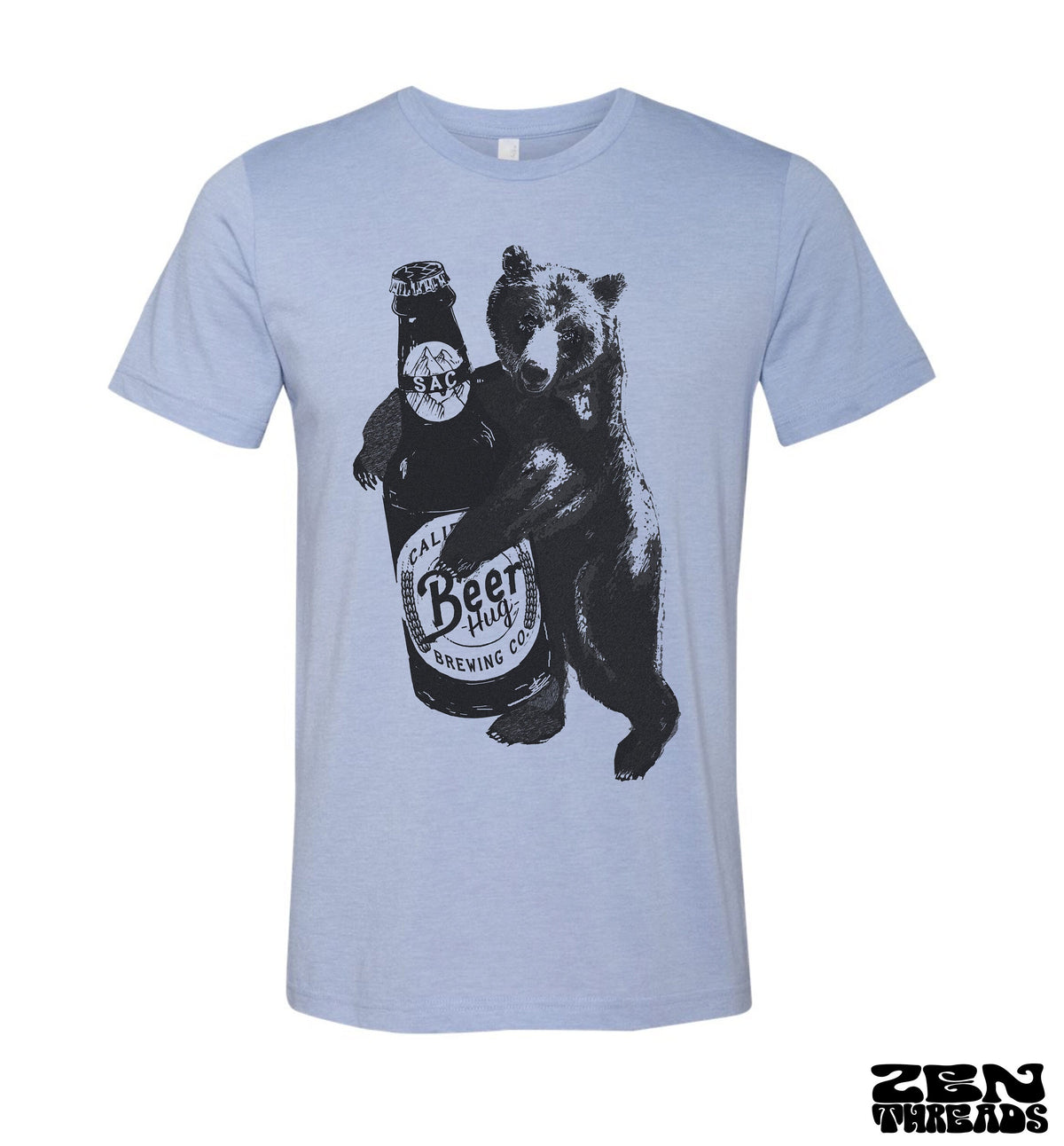 Beer Hug T-Shirt - Unisex Eco-Friendly Custom Print - Craft Beer Lover - Vintage Soft Tee