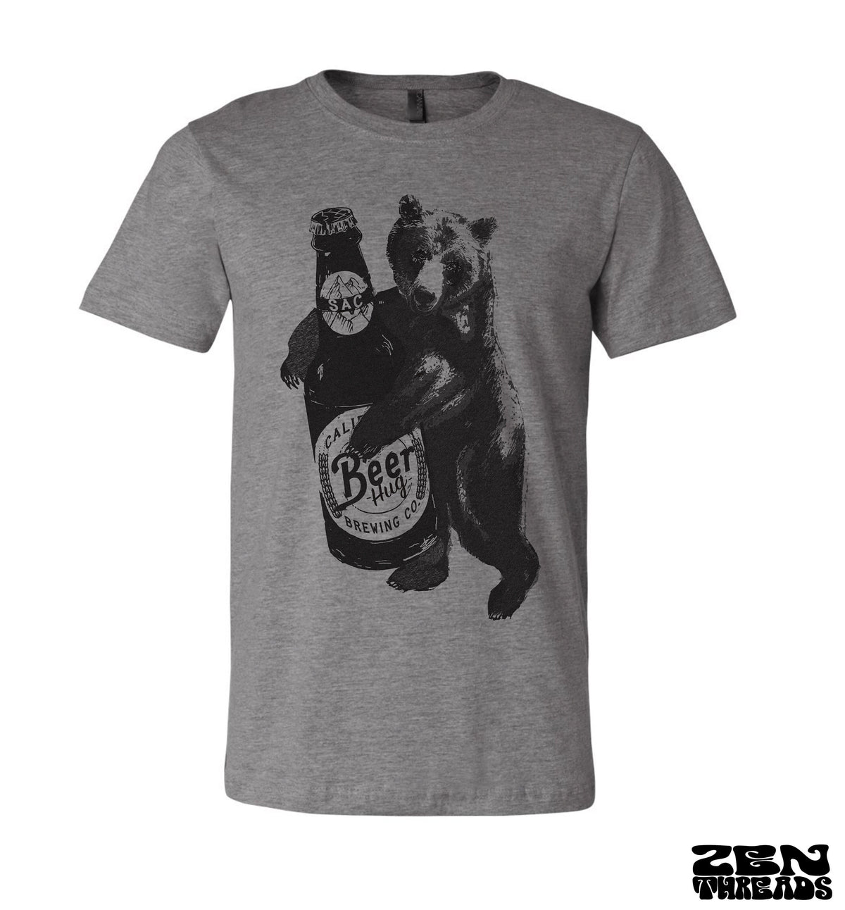 Beer Hug T-Shirt - Unisex Eco-Friendly Custom Print - Craft Beer Lover - Vintage Soft Tee