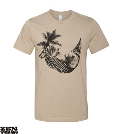 Hammock Bear Unisex Beach Vacation Shirt - Custom Color Bella Canvas Tee