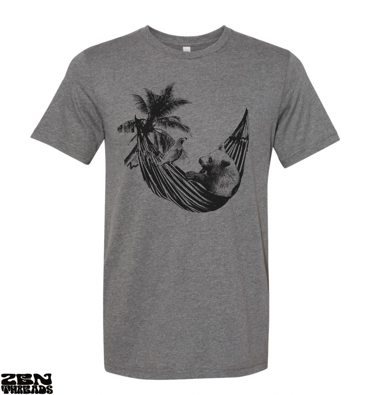 Hammock Bear Unisex Beach Vacation Shirt - Custom Color Bella Canvas Tee