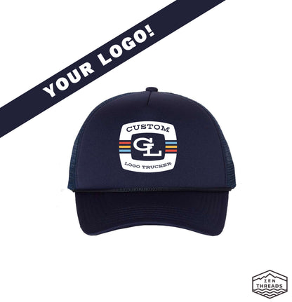 Custom Printed Trucker Hat: Old School Foam Mesh, Your Logo