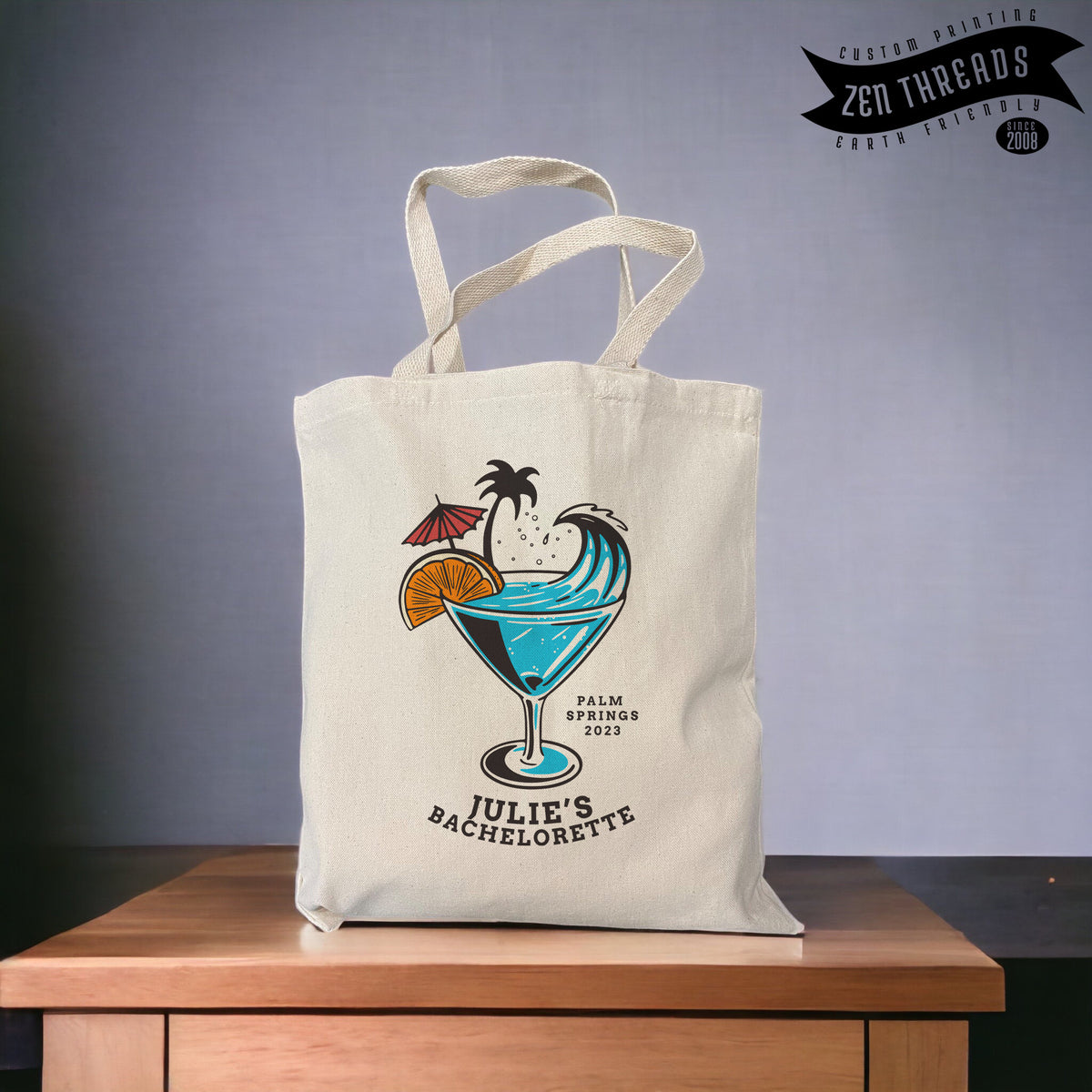 Custom Printed Cotton Canvas Tote Bag: Personalized Logo, Photo, Text