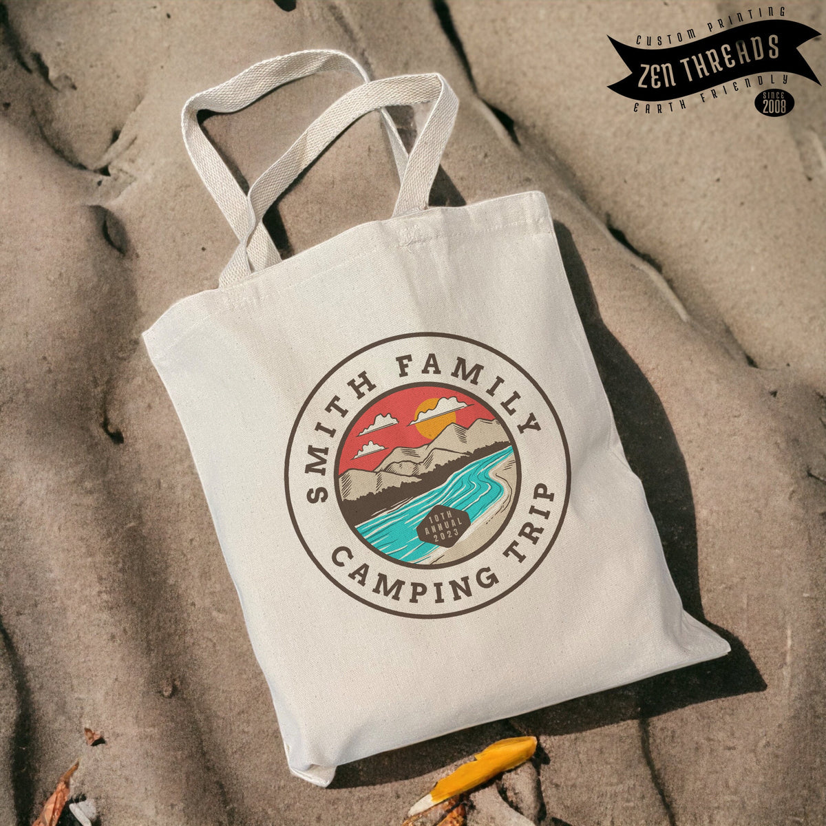 Custom Printed Cotton Canvas Tote Bag: Personalized Logo, Photo, Text