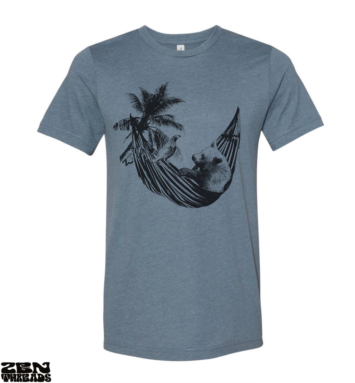 Hammock Bear Unisex Beach Vacation Shirt - Custom Color Bella Canvas Tee