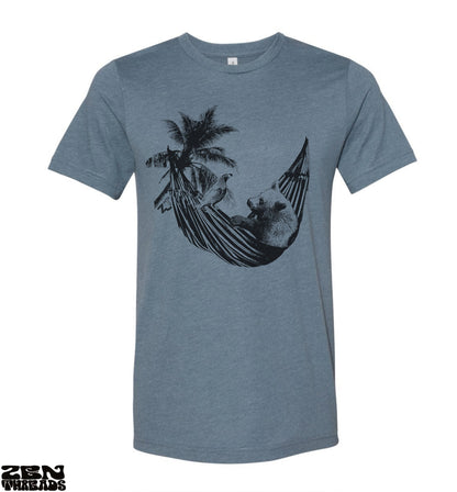 Hammock Bear Unisex Beach Vacation Shirt - Custom Color Bella Canvas Tee