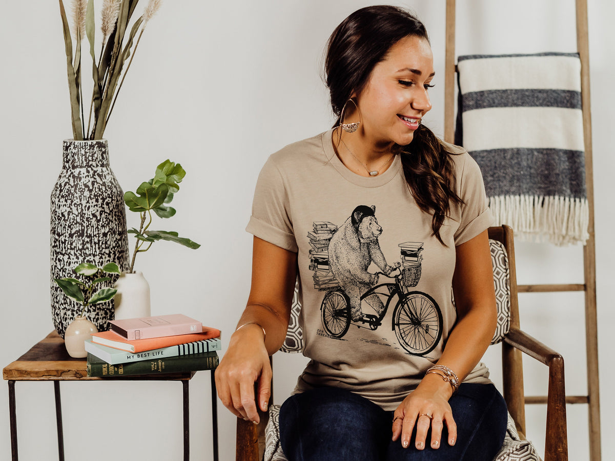 Book Bear Unisex T-Shirt - Eco-Friendly Soft Bella Canvas Tee