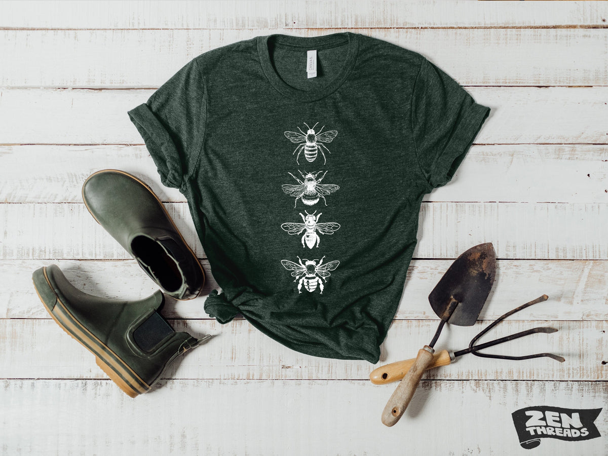 BEES Unisex T Shirt custom color Bella Canvas gardening shirt