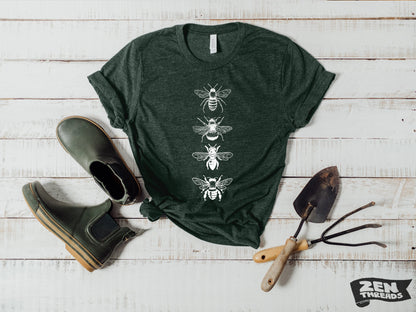 BEES Unisex T Shirt custom color Bella Canvas gardening shirt