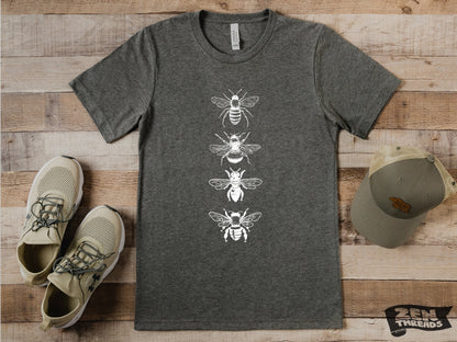 BEES Unisex T Shirt custom color Bella Canvas gardening shirt
